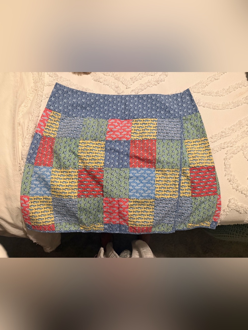 Vineyard Vines Multi Patch Cotton Skirt